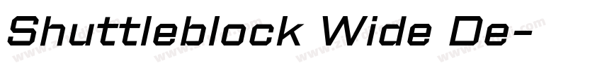 Shuttleblock Wide De字体转换